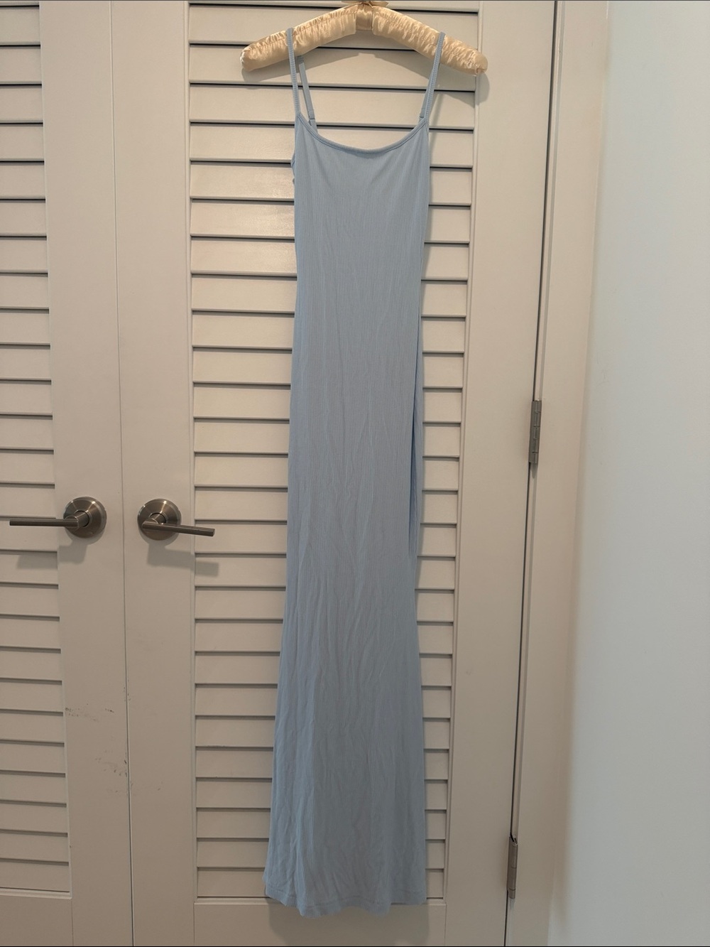 SKIMS Light Blue Spaghetti Strap Maxi Dress